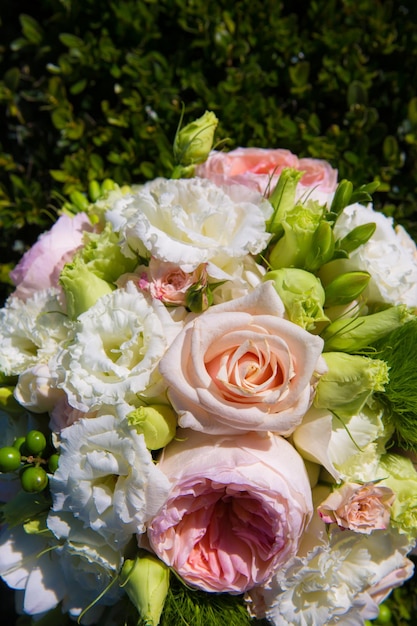 The Beautiful Fresh and colorful bridal bouquet