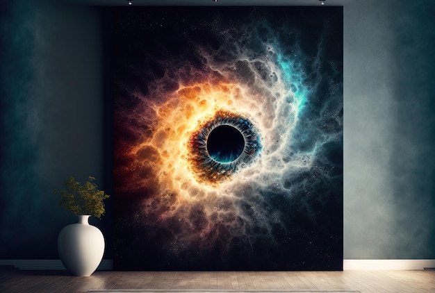 Beautiful galaxy artwork in space with an abstract backdrop