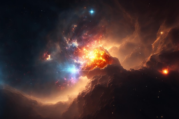 Beautiful Galaxy Image Ai generative