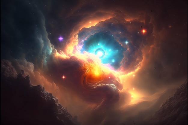 Beautiful Galaxy Image Ai generative