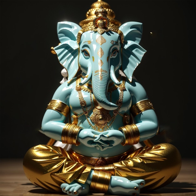 Photo a beautiful ganesha statue for mobile phone wallpaper