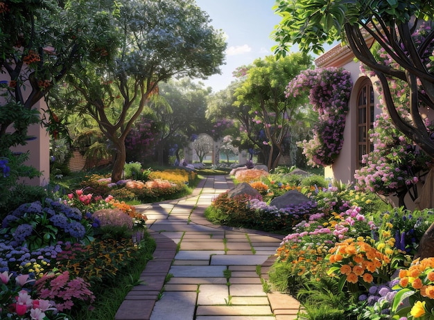 A beautiful garden path