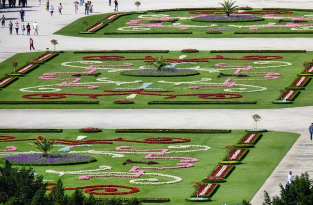 Beautiful gardens in the city of Vienna Austria