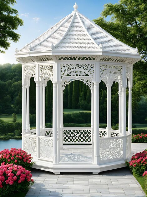 Photo beautiful gazebo in summer