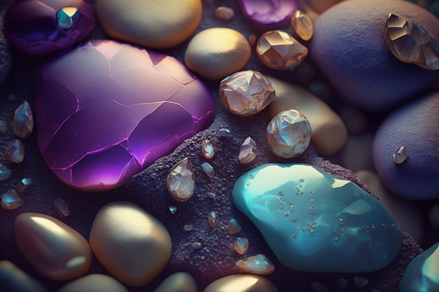 Beautiful Gemstone Image Luxury Crystalls Ai generative