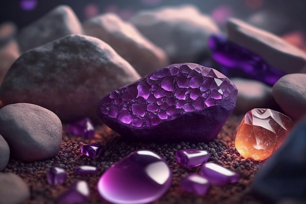 Beautiful Gemstone Image Luxury Crystalls Ai generative