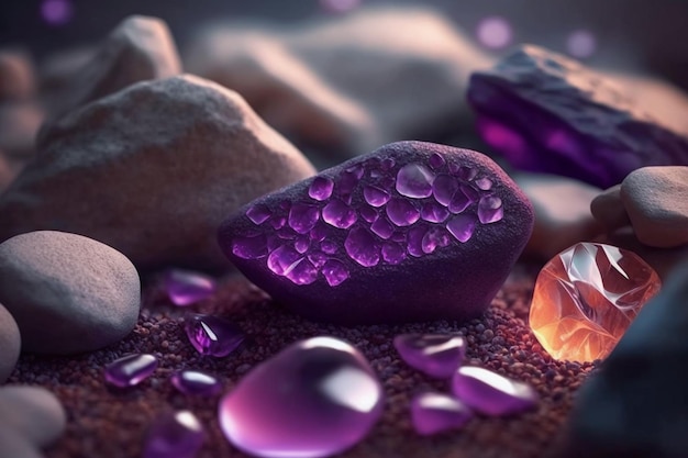 Beautiful Gemstone Image Luxury Crystalls Ai generative