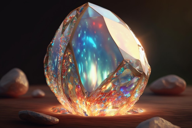 Beautiful Gemstone Image Luxury Crystalls Ai generative