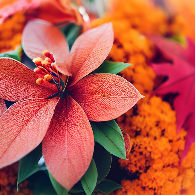 Beautiful gerbera flowers arrangement background, different spring flowers bouquet wallpaper