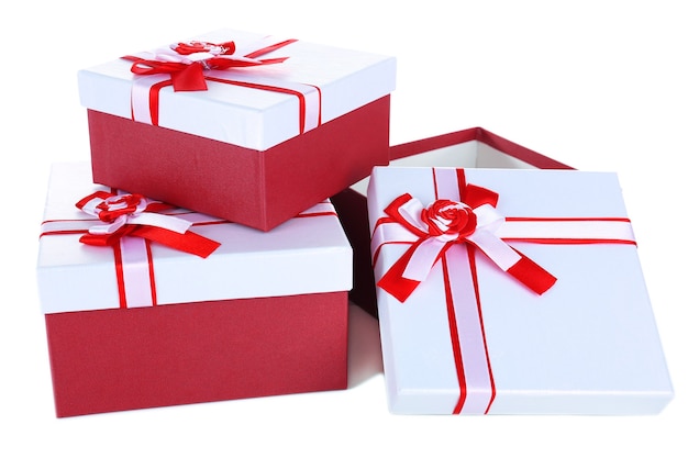 Beautiful gift boxes isolated 