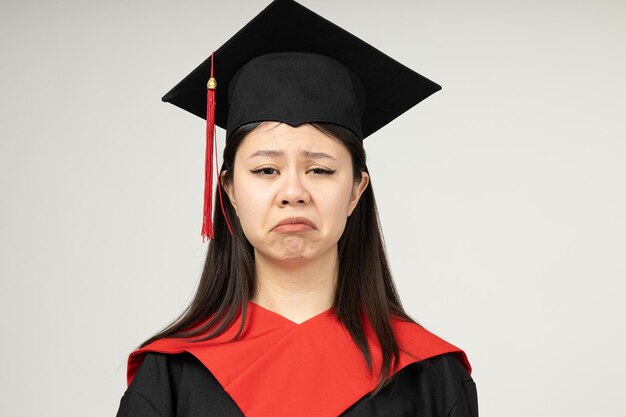 A beautiful girl of Asian origin a student graduation