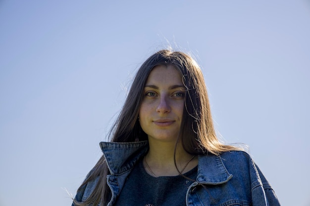 Beautiful girl on a background of nature