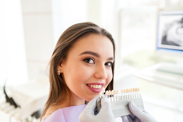 Beautiful girl in dentistry