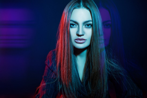 Beautiful girl posing in the studio