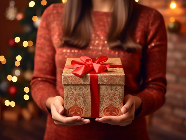 Beautiful Girl Smiling on Christmas Day