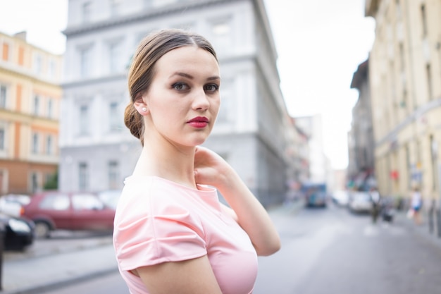 Beautiful girl on the street