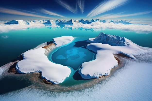 Beautiful glacial Antarctica landscape