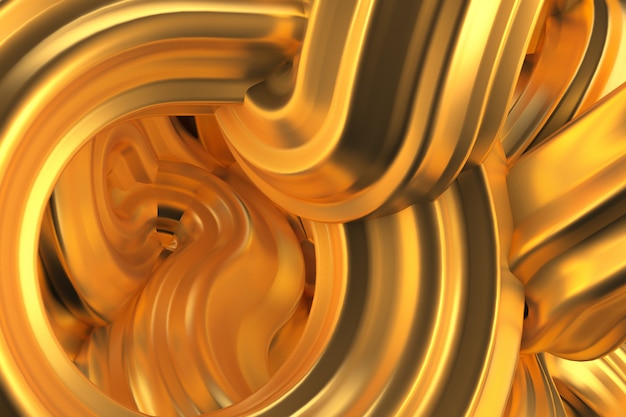 Beautiful golden background. 3d rendering.