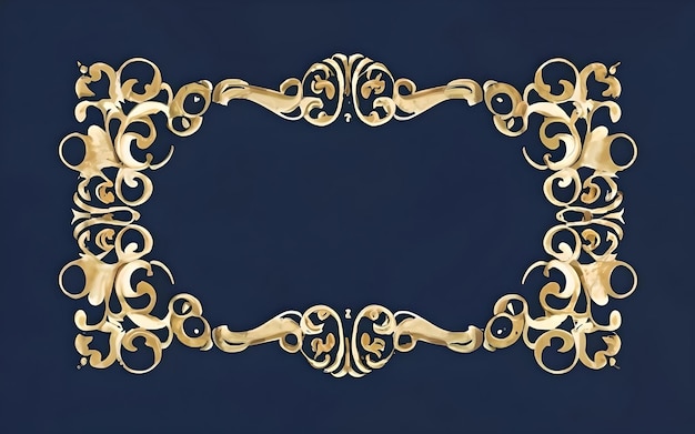 A beautiful golden frame with a pattern of decorative elements