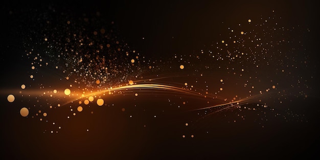 Beautiful golden glowing particles background