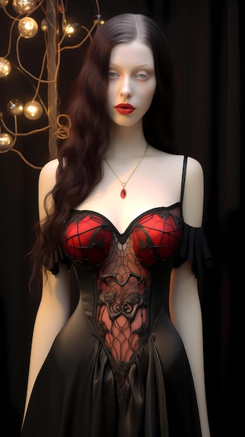 beautiful gothic teen girl