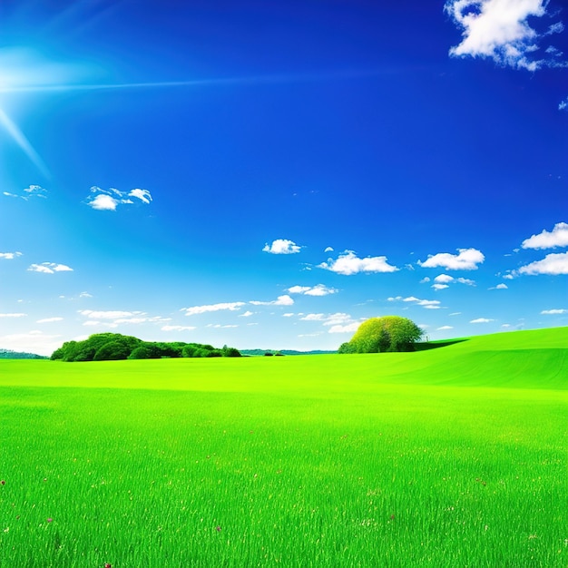 beautiful grass field landscape background wallpaper