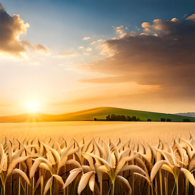 A beautiful grass wheat