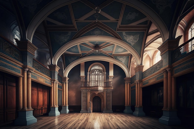 A beautiful great hall interior, the Cabinet of common people