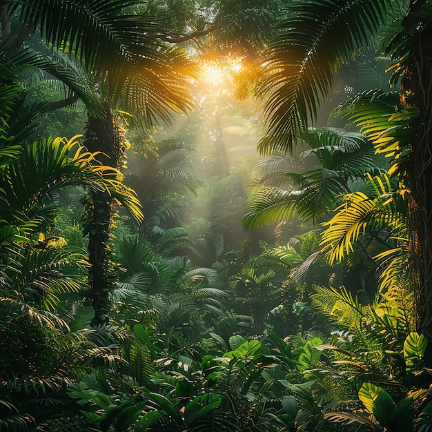 Beautiful green inside photography of jungle