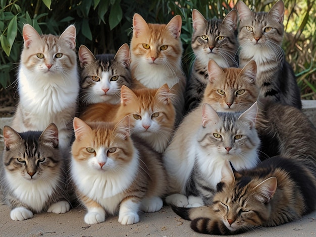 Beautiful group of cat for cat lover InternationalCatCay