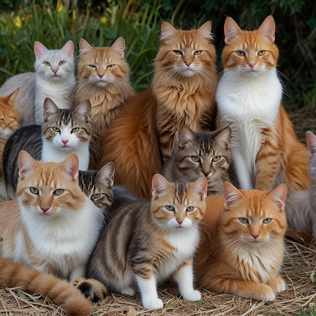 Beautiful group of cat for cat lover InternationalCatCay