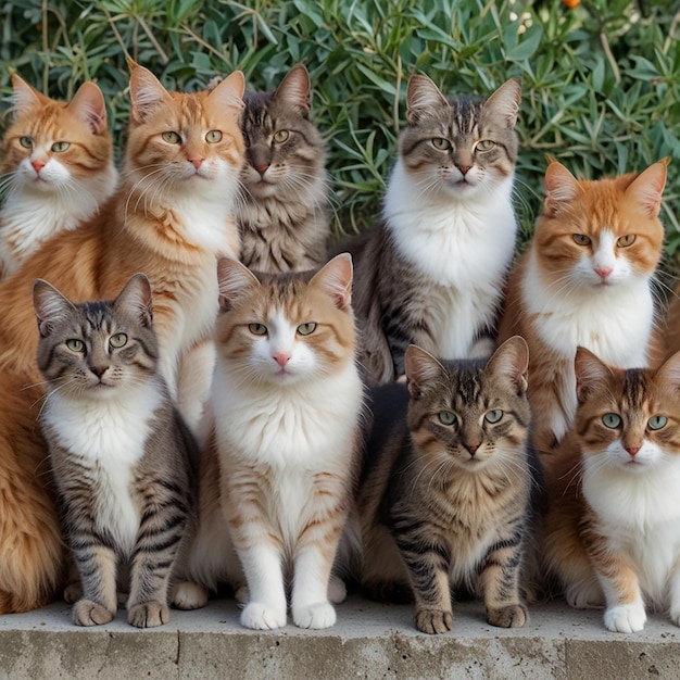 Beautiful group of cat for cat lover InternationalCatCay