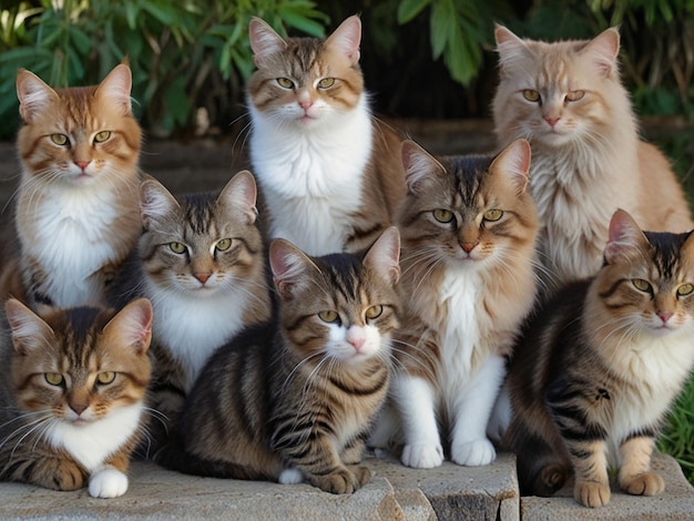 Beautiful group of cat for cat lover InternationalCatCay