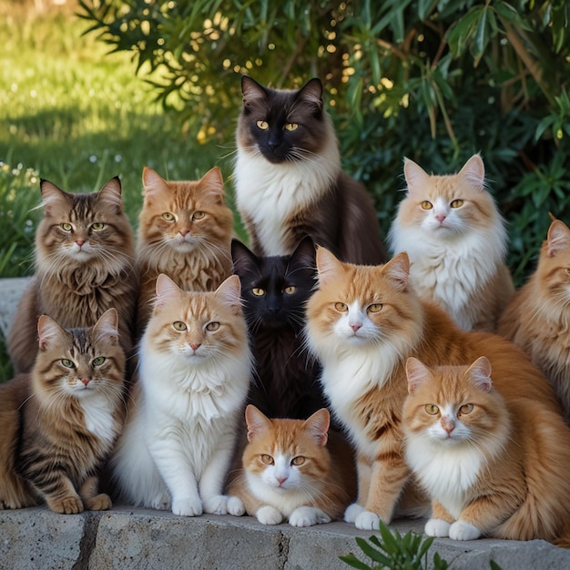 Beautiful group of cat for cat lover InternationalCatCay