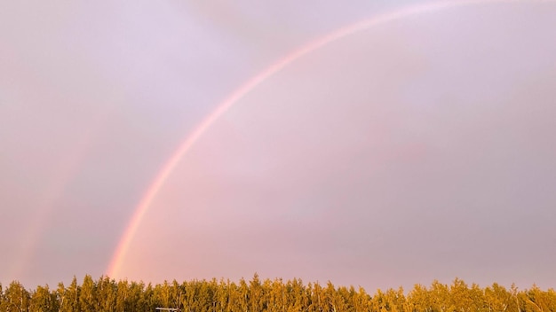 The beautiful half of the rainbow double rainbow