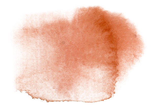 Beautiful hand drawn abstract watercolor brown stain