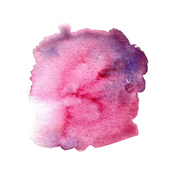 Beautiful Hand Drawn Abstract Watercolor Pink Stain Mark Illustration