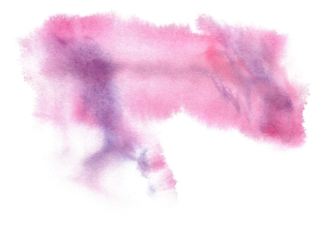 Beautiful Hand Drawn Abstract Watercolor Pink Stain Mark Illustration