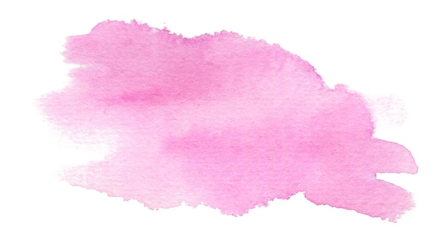 Beautiful Hand Drawn Abstract Watercolor Pink Stain