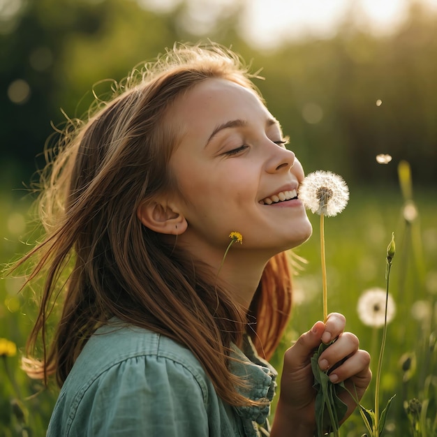 Photo beautiful happy girl photos for warm and friendly designs