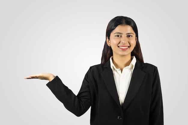 Beautiful and Happy Smiling Asian Young Girl from Nepal giving several gestures in a formal dress