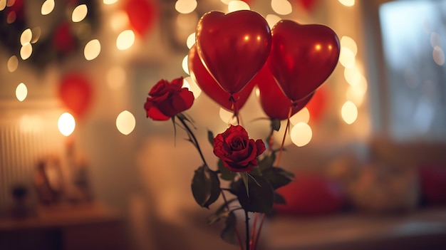 Beautiful heart blurry bokeh background love valentines