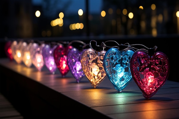 beautiful heart led frame