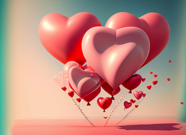 beautiful heart shaped balloons