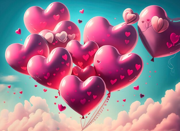 beautiful heart shaped balloons