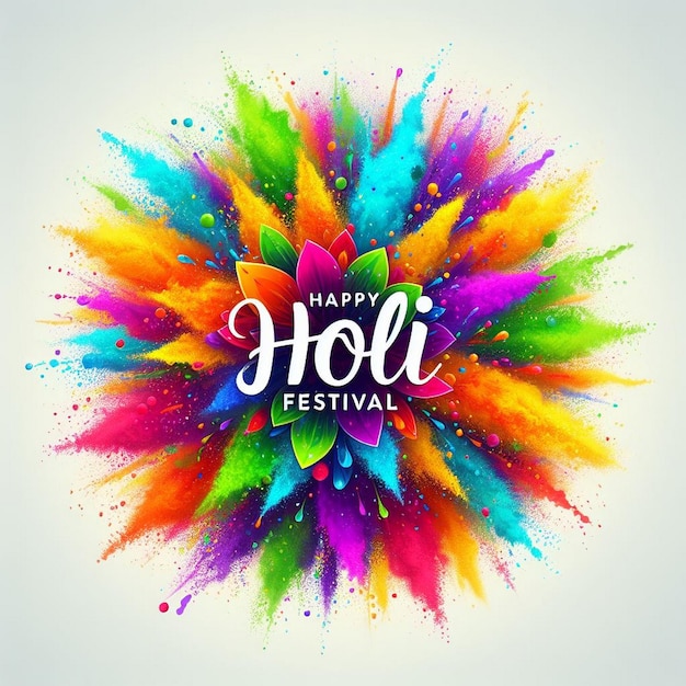 Beautiful Holi background Creative Holi greeting card design Holi wishing card design