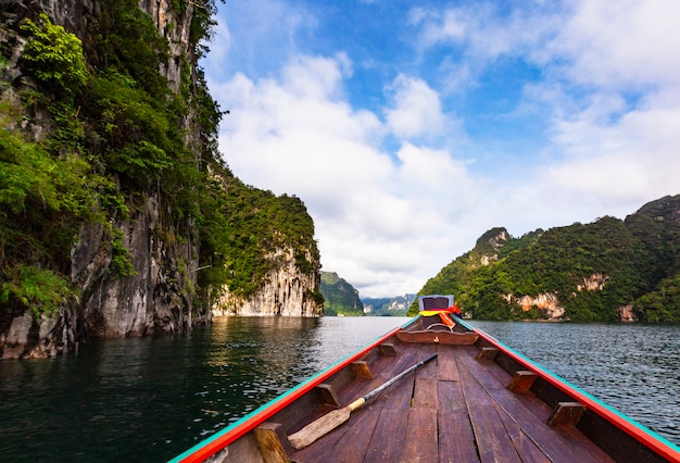 Beautiful holiday day in Khao Sok National park, Suratthani, Thailand