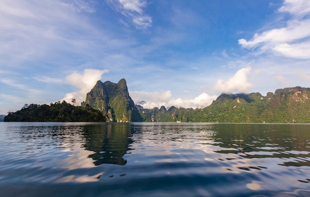 Beautiful holiday day in Khao Sok National park, Suratthani, Thailand