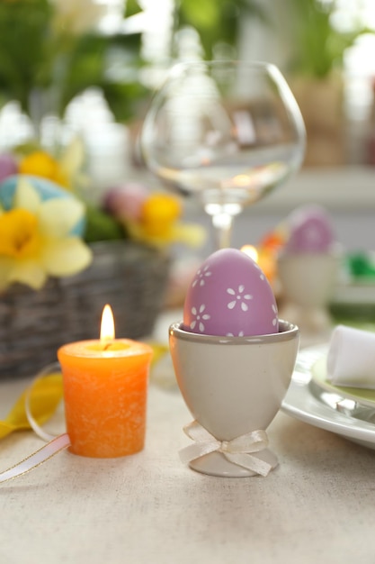 Beautiful holiday Easter table setting