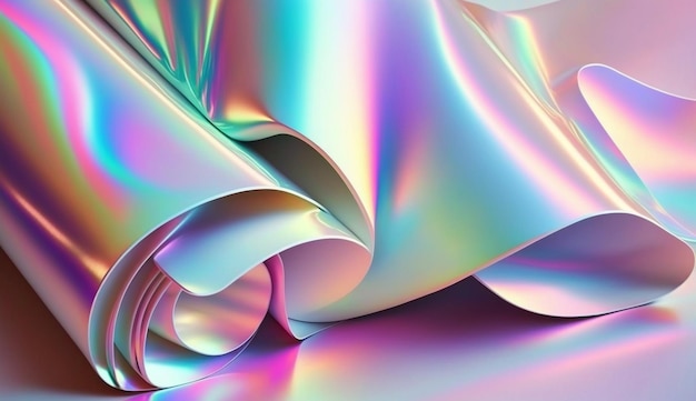 Beautiful holographic colorful glowing wallpaper